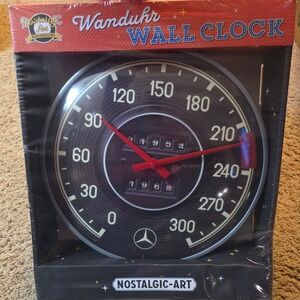 Nostalgic-Art Mercedes-Benz Speedometer Wall Clock Vintage Retro Metal 51091 NEW